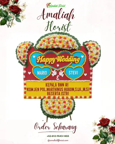 Karangan Papan Bunga Pernikahan di Pekiringanageng